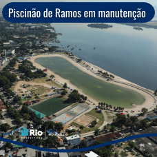 Piscinão de Ramos em manutenção