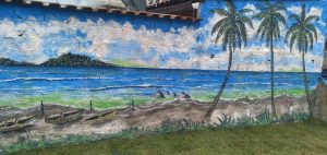 Painel artístico do artista gari Derlan de Matos Almeida