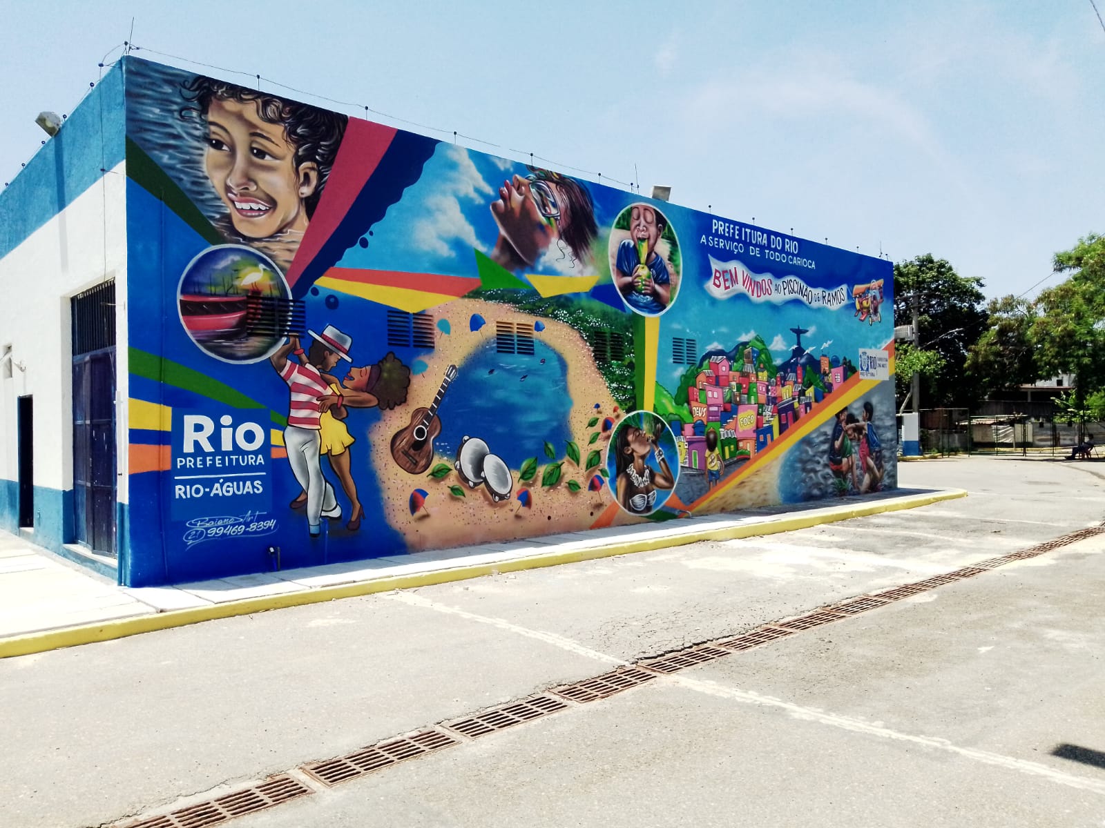 Murais de grafite pintados na Estacao de Tratamento de Agua do Piscinao de Ramos (1)